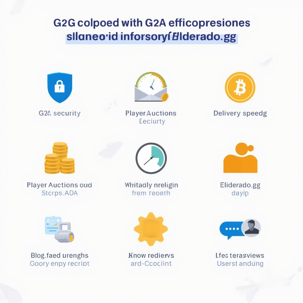 Сравнение G2G и конкурентов G2A, PlayerAuctions